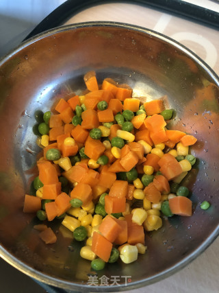 鸡蛋杂蔬焗饭的做法步骤：4