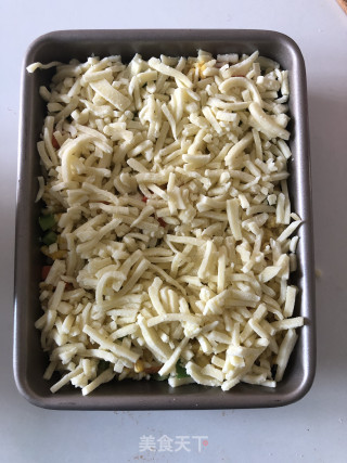 鸡蛋杂蔬焗饭的做法步骤：8