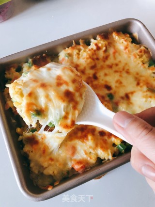 鸡蛋杂蔬焗饭的做法步骤：11