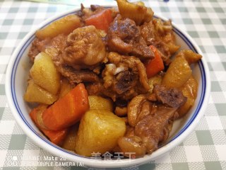 土豆焖鸡肉的做法步骤：7
