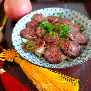 冬笋蒸辣肠的做法步骤：15