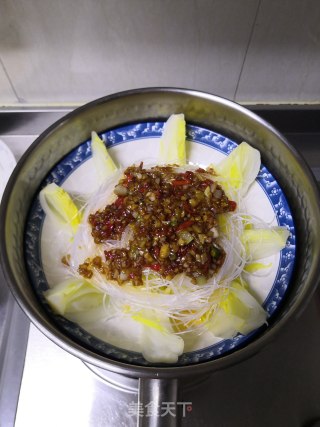 蒜蓉粉丝蒸娃娃菜的做法步骤：10