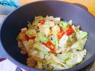 蚝油手撕包菜的做法步骤：6
