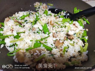 芹菜荷兰豆肉片炒饭的做法步骤：5