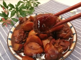 色泽鲜亮，软糯香甜的慈姑炖鸡的做法步骤：8