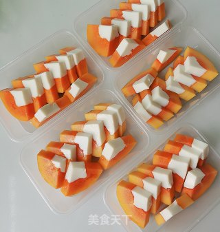 木瓜椰奶冻的做法步骤：3