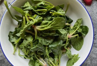 菠菜鸡蛋饼的做法步骤：1