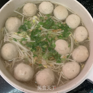 豆芽肉丸汤的做法步骤：7