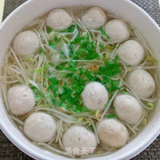 豆芽肉丸汤的做法步骤：8