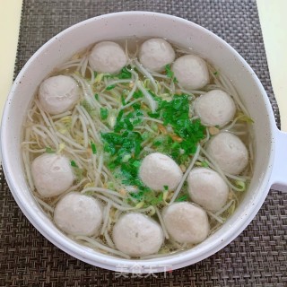 豆芽肉丸汤的做法步骤：9