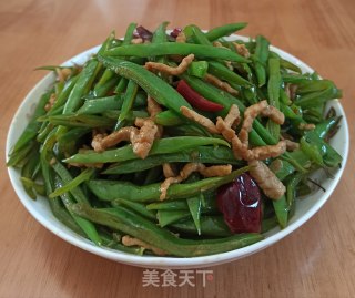 豆角炒肉丝的做法步骤：8