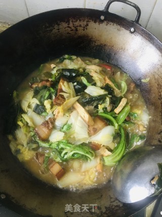 红烧肉烩菜的做法步骤：10