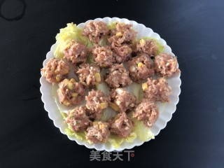 香菇蒸肉丸的做法步骤：7