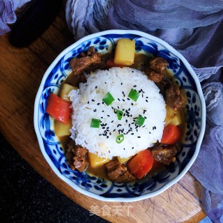 洋葱牛肉咖喱饭的做法步骤：14