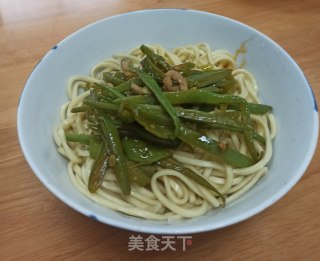 牛肉酱豆角肉丝拌面的做法步骤：4