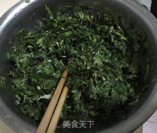 艾叶炒蛋的做法步骤：5