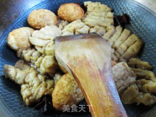 炸蛋烧兰花豆腐干的做法步骤：11