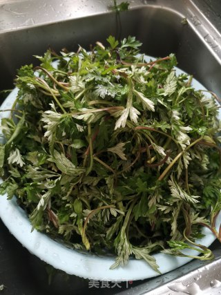 油炸青团（艾草糍粑）的做法步骤：2