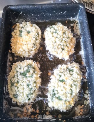 油炸青团（艾草糍粑）的做法步骤：16
