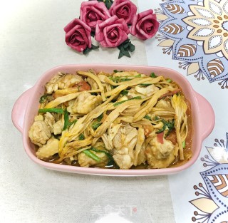 黄花菜烧鸡的做法步骤：9