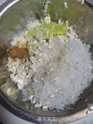豆腐粉丝馅饼的做法步骤：4