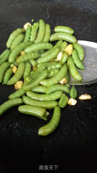 薄荷炒甜豆的做法步骤：7