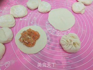 驴肉圆葱胡萝卜包子的做法步骤：7