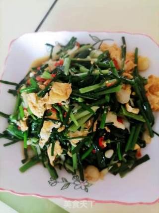 野蒜炒鸡蛋的做法步骤：6