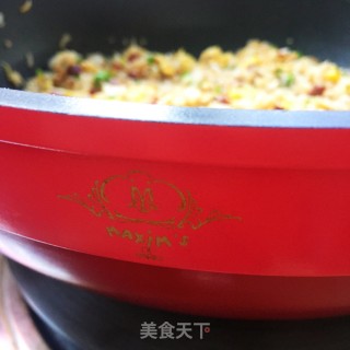 青豆玉米炒饭的做法步骤：8