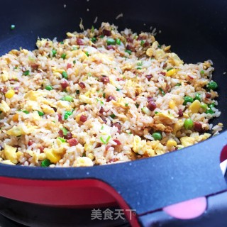 青豆玉米炒饭的做法步骤：9