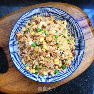 青豆玉米炒饭的做法步骤：11