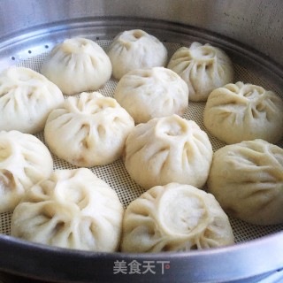 大葱虾肉包的做法步骤：16