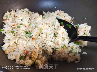 豆角葱香炒饭的做法步骤：6