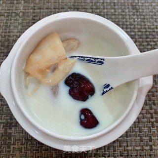 鱼胶炖牛奶的做法步骤：9