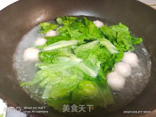 青菜虾丸汤的做法步骤：3