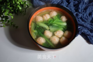 青菜虾丸汤的做法步骤：6