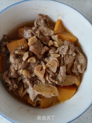南瓜蒸肉片的做法步骤：5