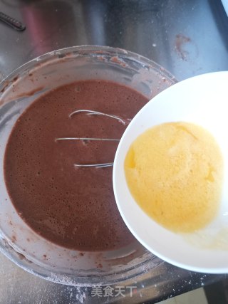 可可巧克力豆华夫饼的做法步骤：5