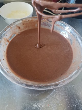 可可巧克力豆华夫饼的做法步骤：6