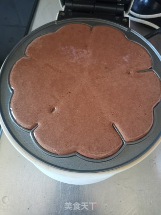 可可巧克力豆华夫饼的做法步骤：10