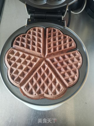 可可巧克力豆华夫饼的做法步骤：13