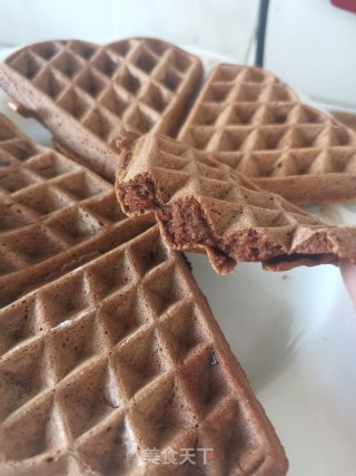 可可巧克力豆华夫饼的做法步骤：14