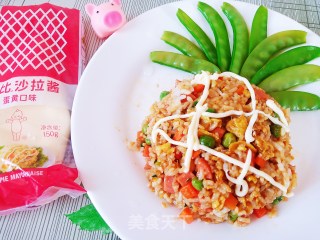 菠萝蛋炒饭的做法步骤：15