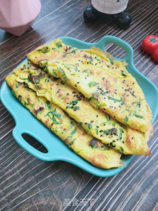 香葱鸡蛋饼的做法步骤：7