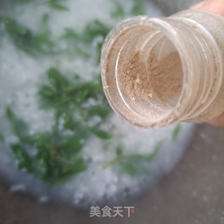 枸杞头粳米粥的做法步骤：9