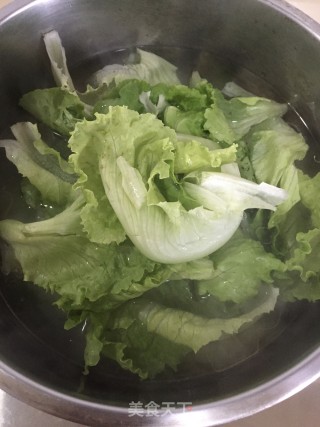 白灼玻璃生菜的做法步骤：4
