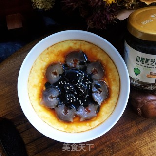 黑芝麻海参蒸蛋的做法步骤：9