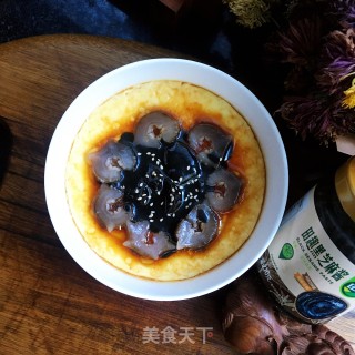 黑芝麻海参蒸蛋的做法步骤：11