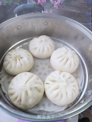 韭菜香干蒸包的做法步骤：14