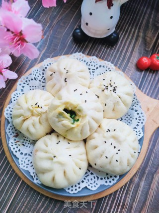 香干韭菜肉煎包的做法步骤：16